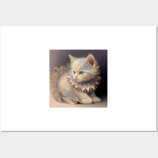 A Fractal Portrait of A Baby Kitten Posters and Art